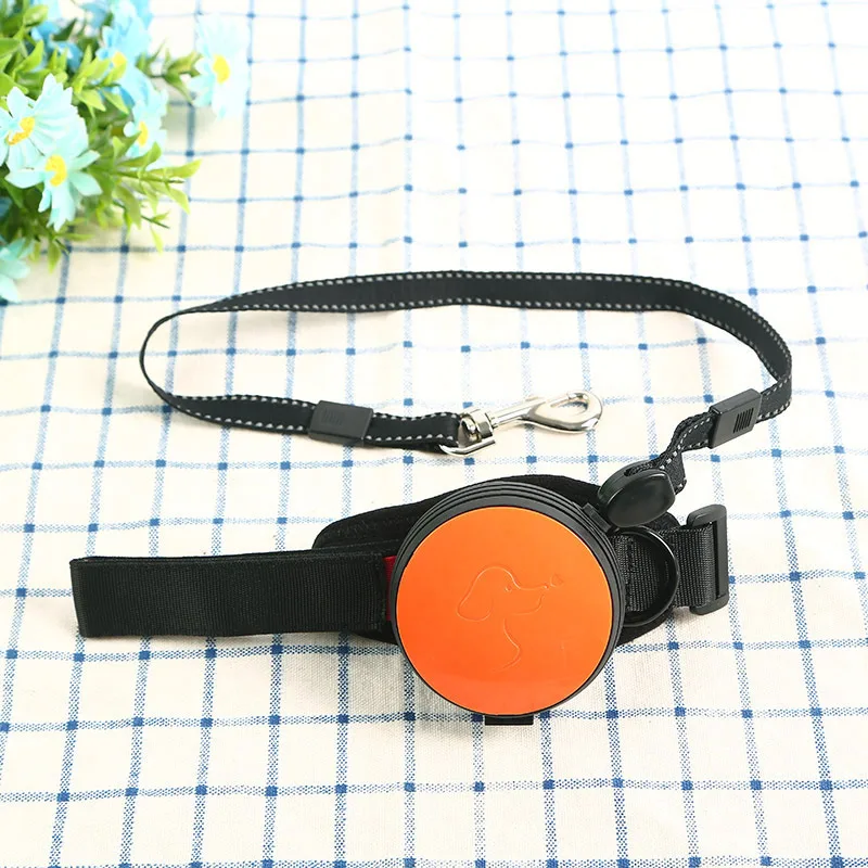 Orange Громкой связи Bluetooth гарнитура для наручные Втягивающийся поводок для собак, поводок для домашних животных тяговых канатов Регулируемый 3M терьер пояс для поводка ремешок на запястье, для бега, пробежек, собачий продукт - Цвет: Orange