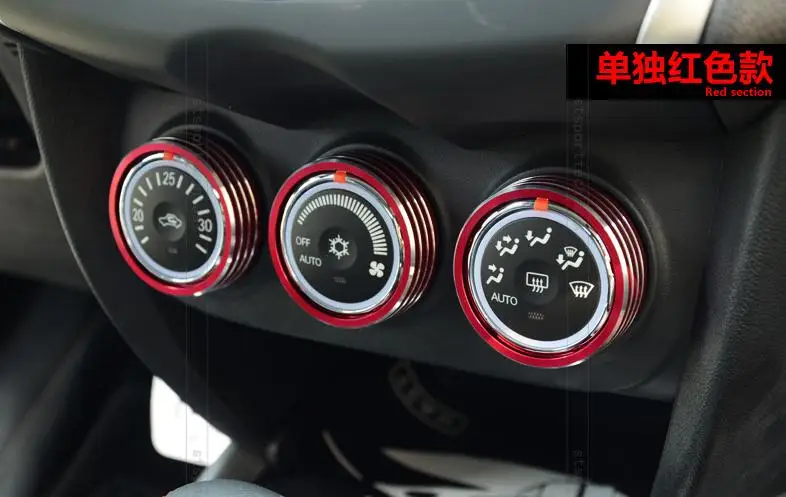 Для Mitsubishi Outlander 2011 2012 автомобильный переключатель кондиционера ручка управления нагревом декоративная рамка отделка кольцо алюминиевый сплав 1 шт