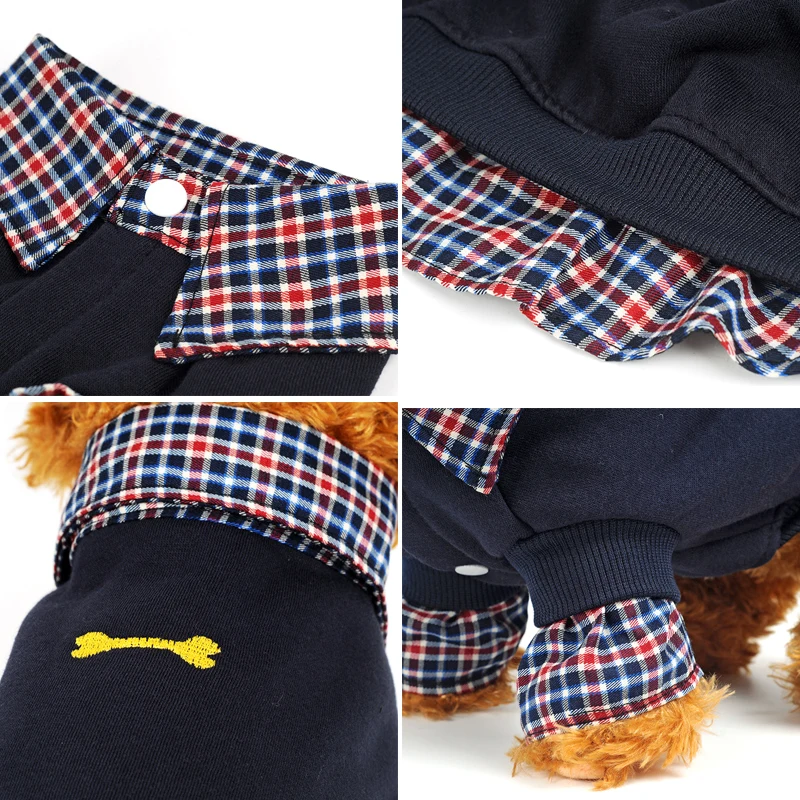 Модная клетчатая Одежда для собак маленькое домашнее животное Чихуахуа Тедди