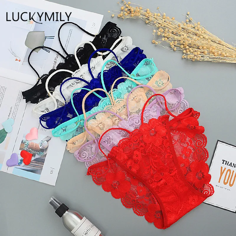 Luckymily 2018 женские сексуальные трусики с открытой промежностью Дамские кружевные