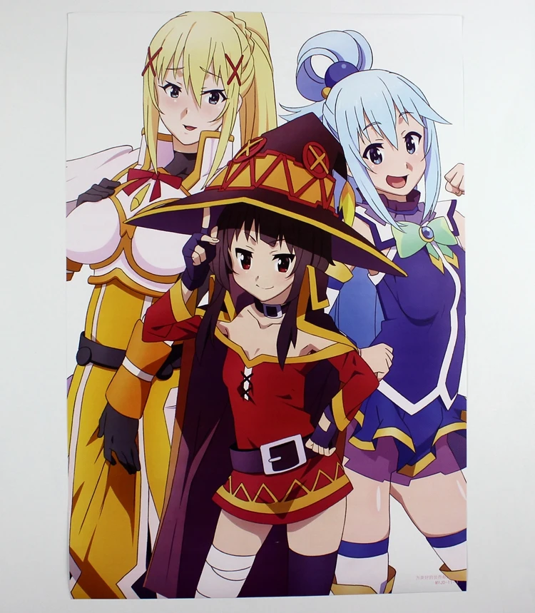 8 шт./лот аниме игрушки KonoSuba Бог благословение на этот чудесный мир плакаты