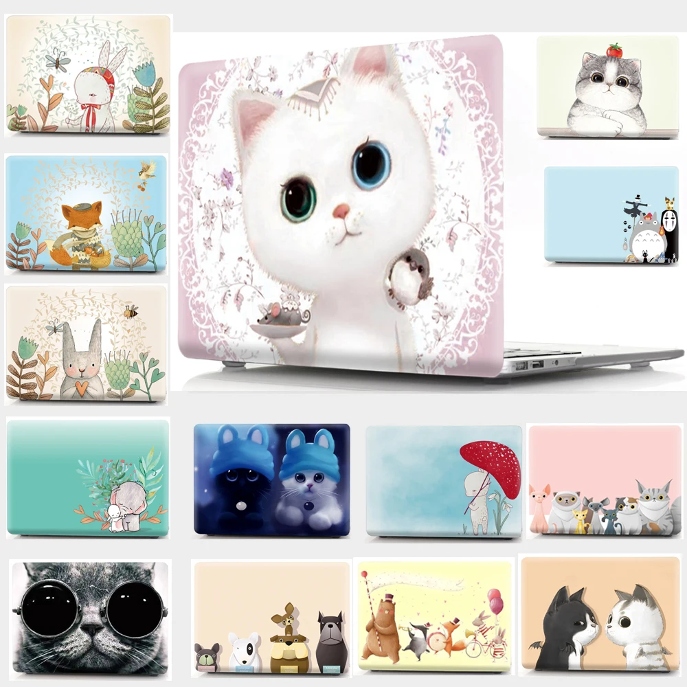 Милые животные принты Жесткий Чехол для Apple MacBook Air Pro Retina 11 12 13 15 Защитная Сумка
