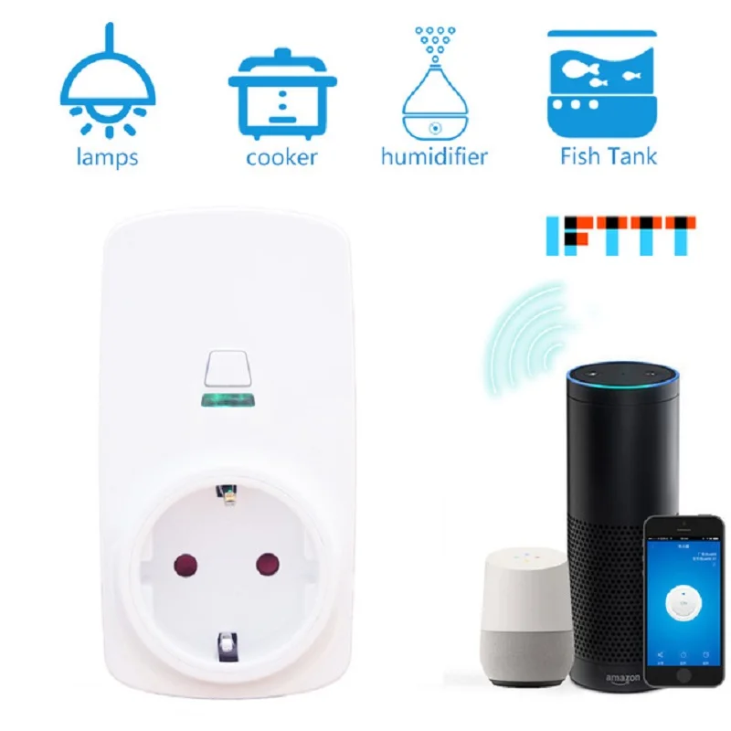 Умная вилка Tonbux AU/FR/EU/UK Wi Fi светодиодный светильник дисплей поддержка Google Home