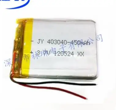 

043040P 403040P 450mah with protective board 3.7V lithium polymer battery luminous shoe battery Rechargeable Li-ion Cell
