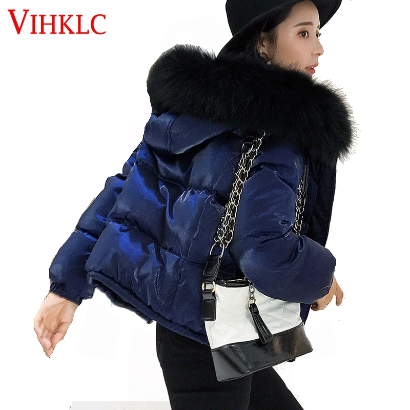 2018 новый зимний пуховик с капюшоном большой парка меховым воротником куртка