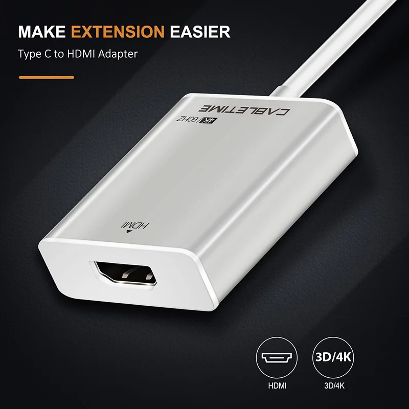 CABLETIME 2020 USB C HDMI адаптер Тип 3 1 к 4K 60 Гц конвертер для HDTV Macbook Galaxy S10 Note 10 Huawei Samsung C032 |