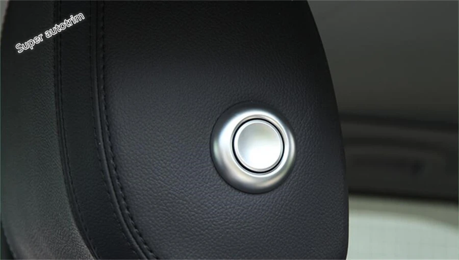 

Lapetus Seat Headrest Pillow Adjustment Button Frame Cover Trim 4 Pcs For Jaguar XF 2016 2017 2018 2019 ABS Accessories Matte