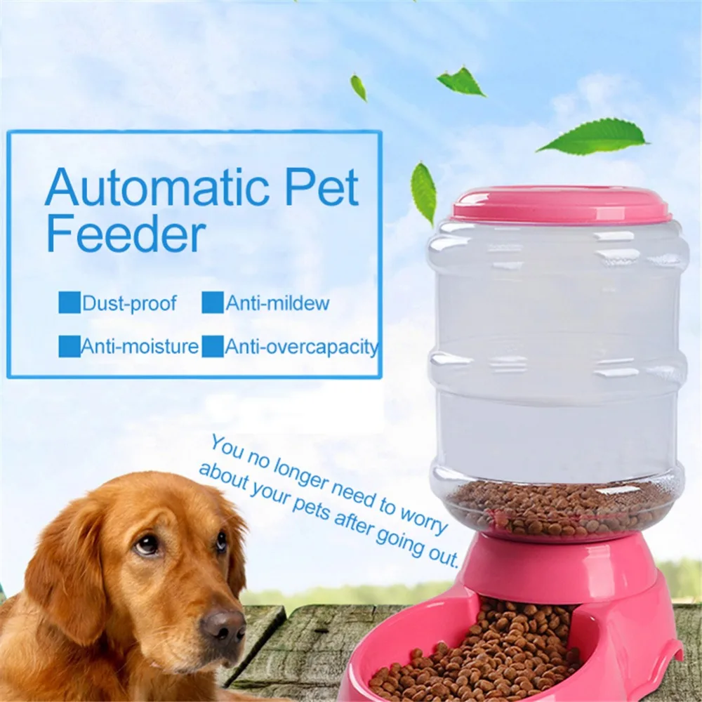 Большая автоматическая кормушка для домашних животных 3 5 л | Дом и сад