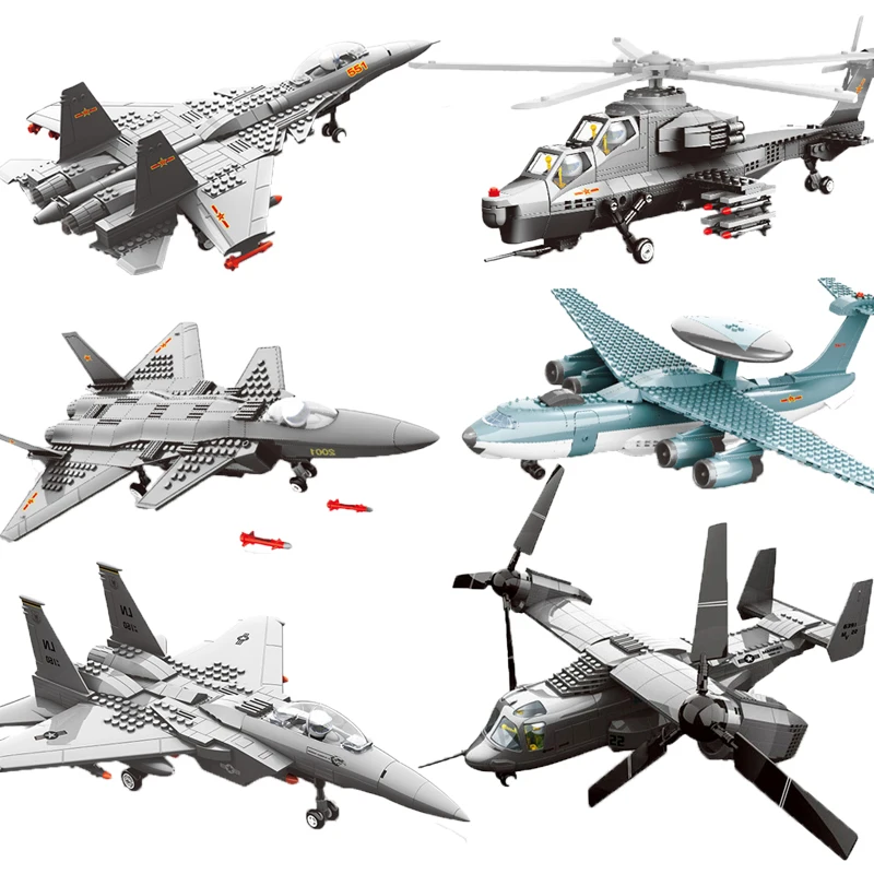Военные серии СОВМЕСТИМЫ legoing летательных аппаратов Перевозчик gunship F15