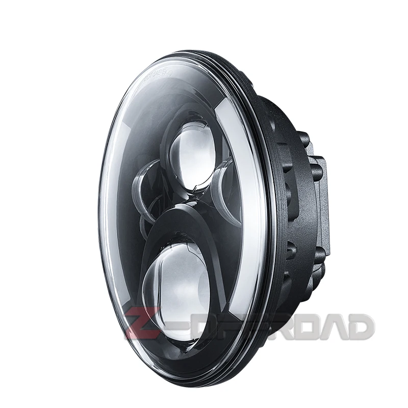 Комплект светодиодных фар 7 дюймов запасная фара с ДХО дюймовое кольцо белого