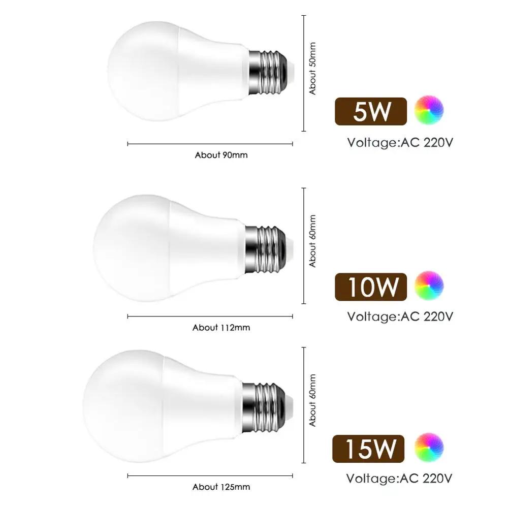 Светодиодный RGB светильник E27 5 Вт 10 15 RGBW RGBWW цветной домашний декор вечерние