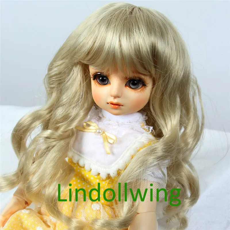 1/3 8 9 &quotBJD парик Pullip SD кукольный Длинные волны пепел блондинка около 20 см|Куклы| |