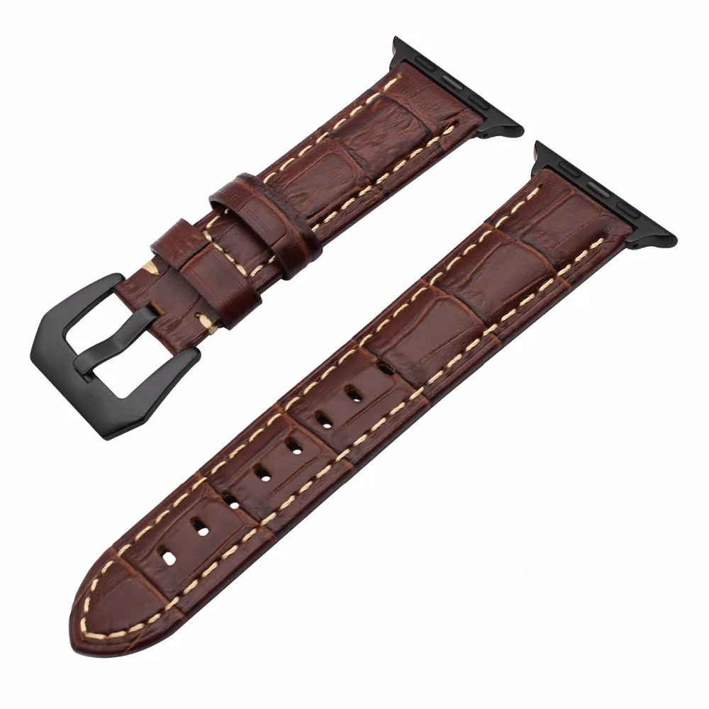 Ремешок итальянский из натуральной телячьей кожи для iWatch Apple Watch 38 мм 42 Series 1 2 3