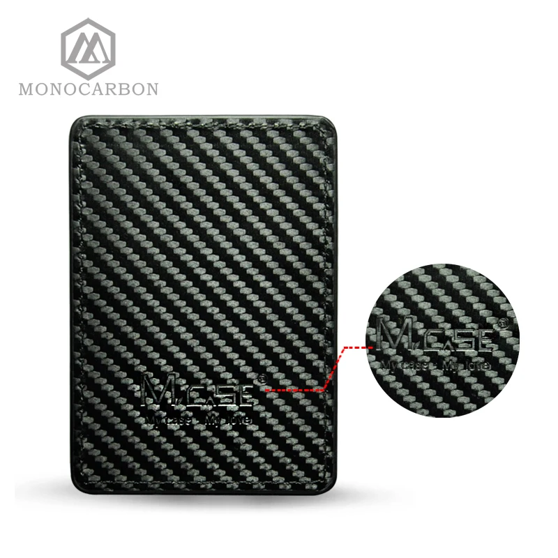 Monocarbon 2018 мода углеродного волокна шаблон кредитной держатель для карт Красочные