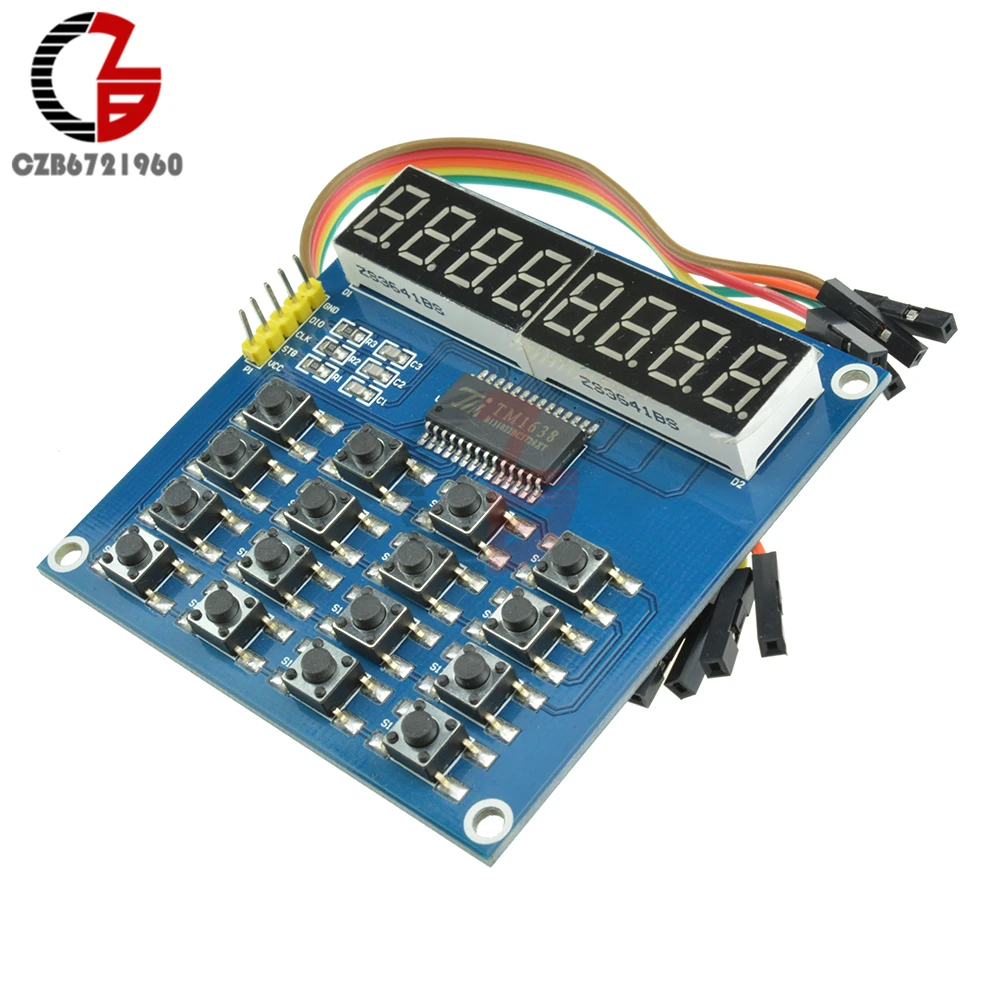 

TM1638 Digital 8 Bits LED Keyboard Scan And Display Module Digital Tube