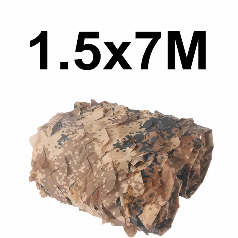 1.5x7M WELEAD усиленная камуфляжная сетка 3x3 3x2, скрывающая сетка, белый солнцезащитный навес, военная камуфляжная паруса, тени для сада, беседки, тент, вуаль - Цвет: 1.5x7M