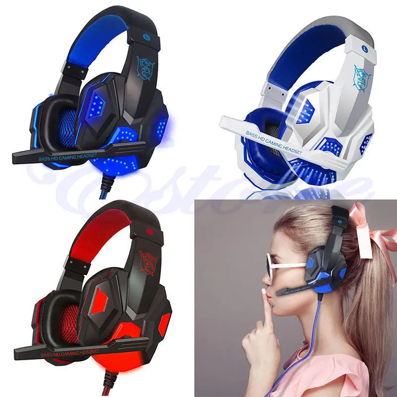 1 предмет USB 3 5 мм Surround Stereo Gaming Headset повязка наушники с микрофоном для ПК|Наушники и