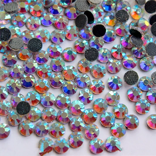SS16-SS30 Crystal AB DMC стразы горячей фиксации утюгом с плоской задней стороной DIY Дизайн