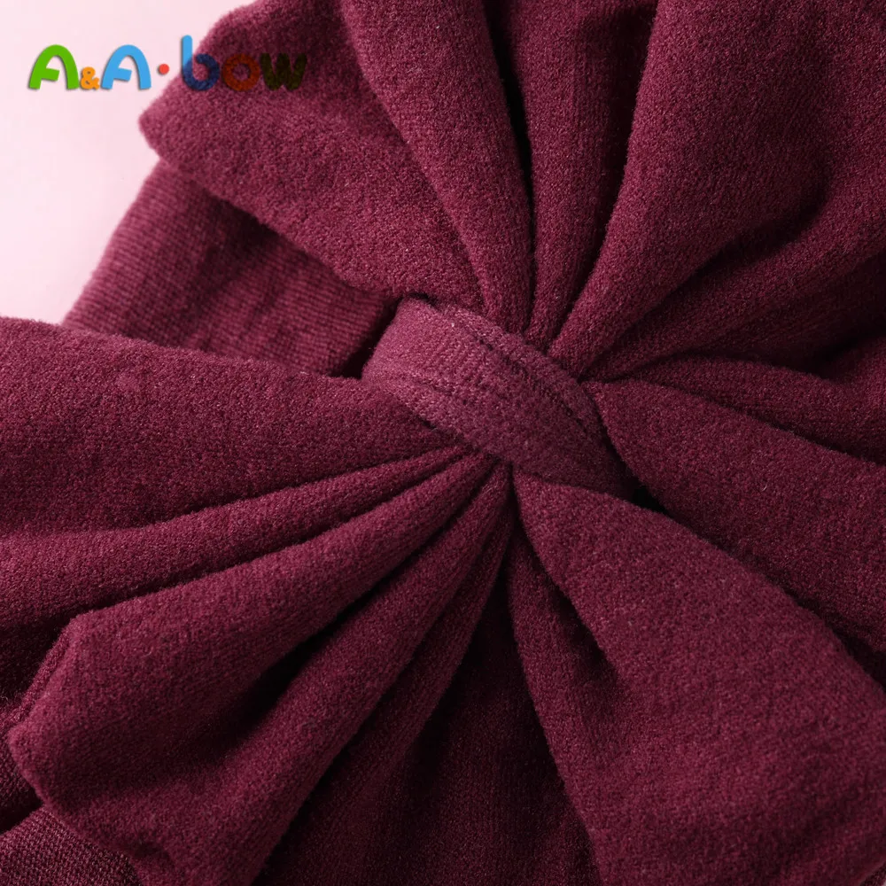 1 шт. милые детские мягкие нейлоновые повязки на голову с большим бантом широкие