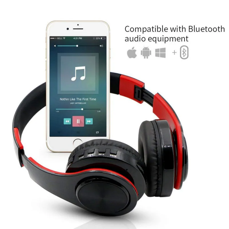 Bluetooth наушники с шумоподавлением складные беспроводные стерео гарнитуры