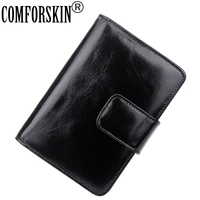 comforskin luxurious 100 cowhide oil waxing leather card wallets 2018 new arrivals large capacity fashion style card holders