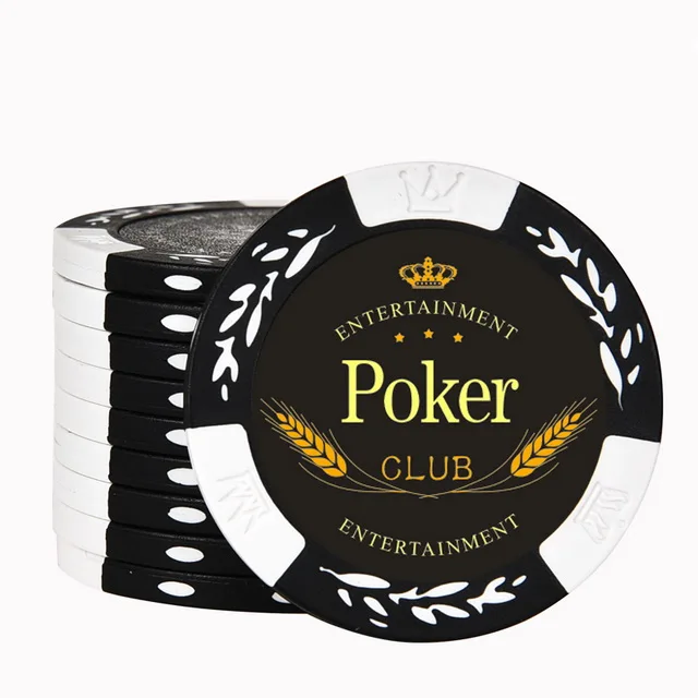 White 10 шт./лот Премиум глиняные фишки 14 г без значения PokerClub узор Высокое качество Texas Hold'em покер азартные игры чип казино - Цвет: White