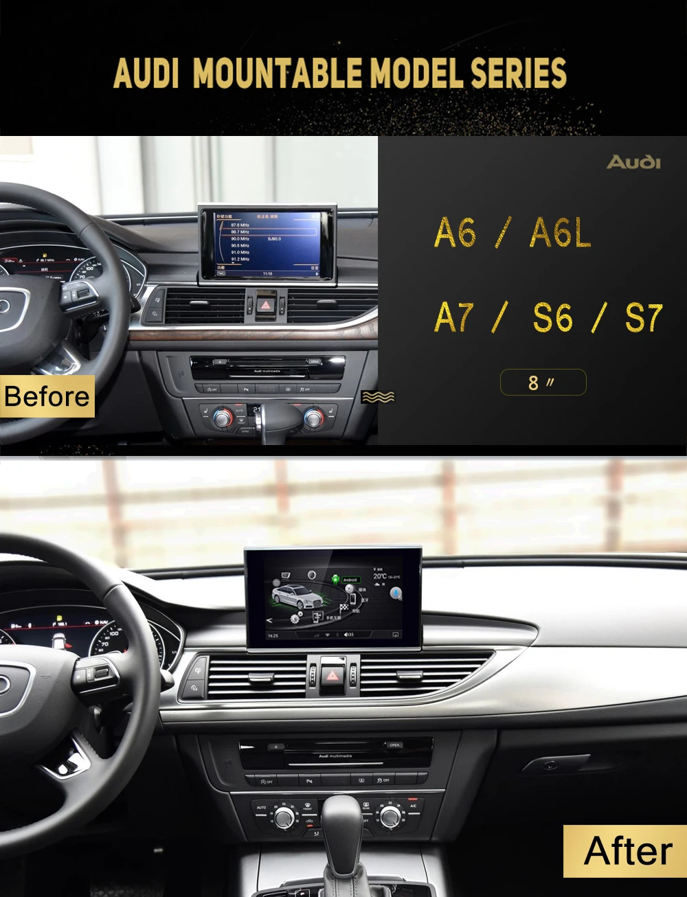 Nvtech мультимедийный навигатор приборной панели автомобиля dvd-плеер 8 ''для Audi A6/A6L/A7/S6/S7(только подходит MMI) 2012