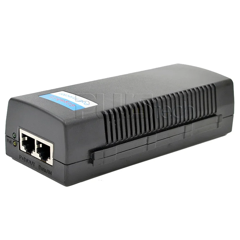 30 Вт 48V56V гигабитная мощность через Ethernet Инжектор PoE адаптер для 802.3af/at устройств