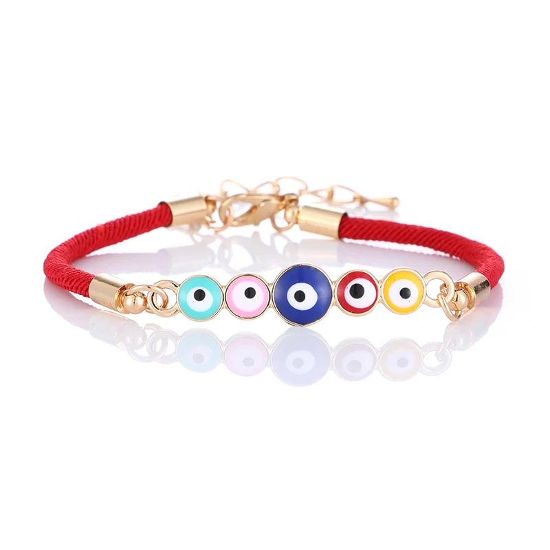 Классический Модный женский браслет со злыми глазами мужской ручной вязки с