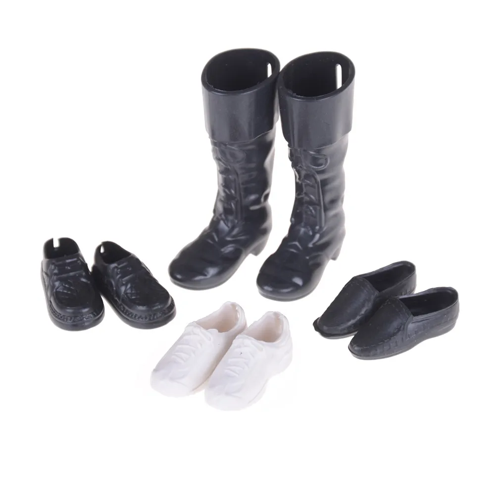 

4pairs Clothes Accessories Dress Up Friend Dolls Cusp Shoes Sneakers Knee High Boots For Doll Boyfriend Ken