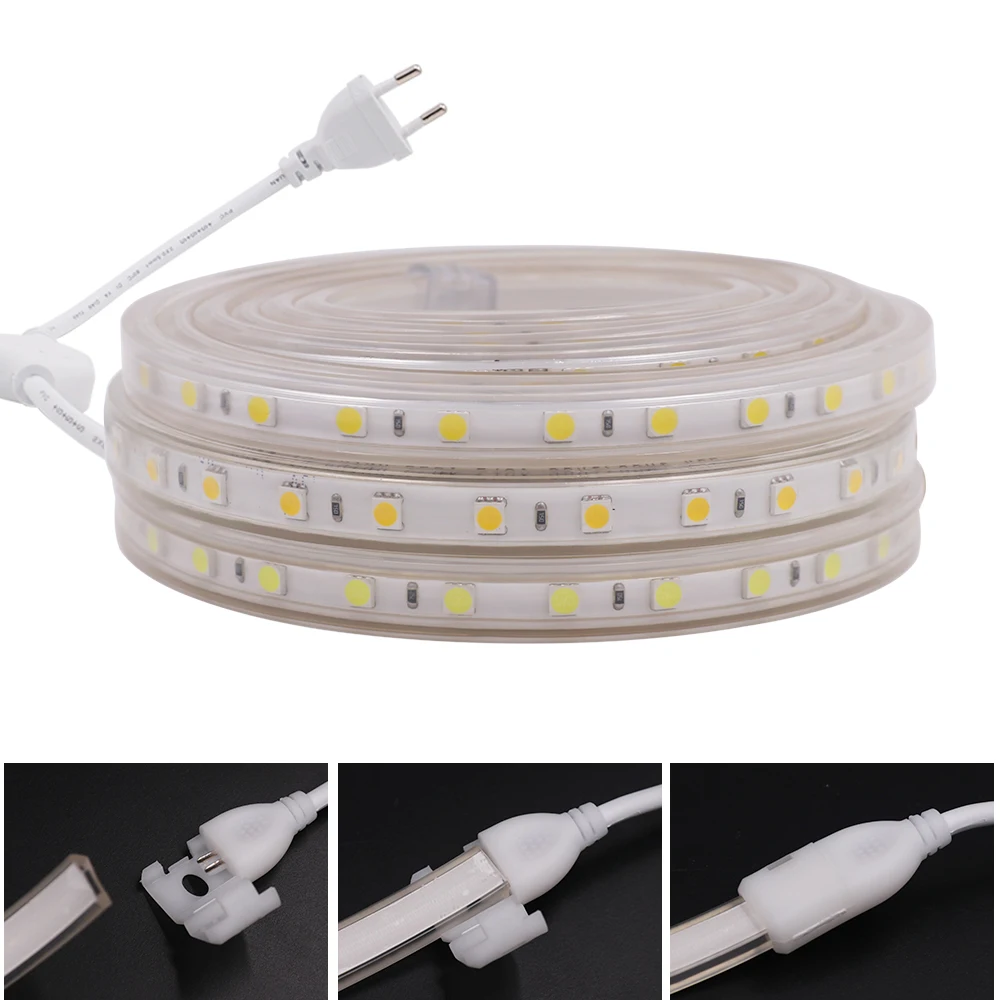 Новое поступление SMD 5050 Светодиодная лента 220 В 60 светодисветодиодный s/m