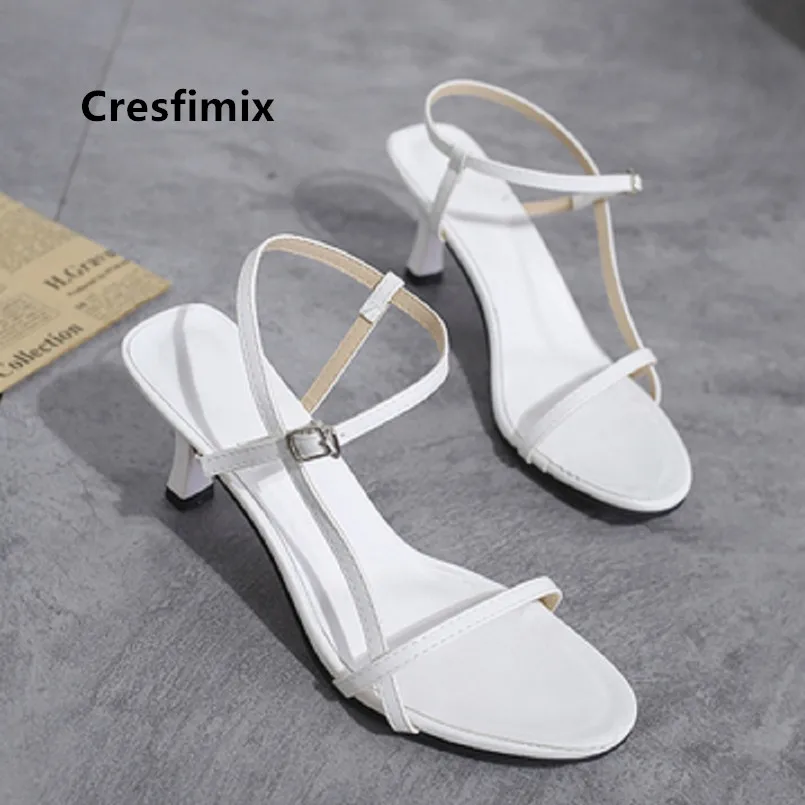 Cresfimix sandales femmes/женские модные босоножки высокого качества на высоком каблуке 7 см