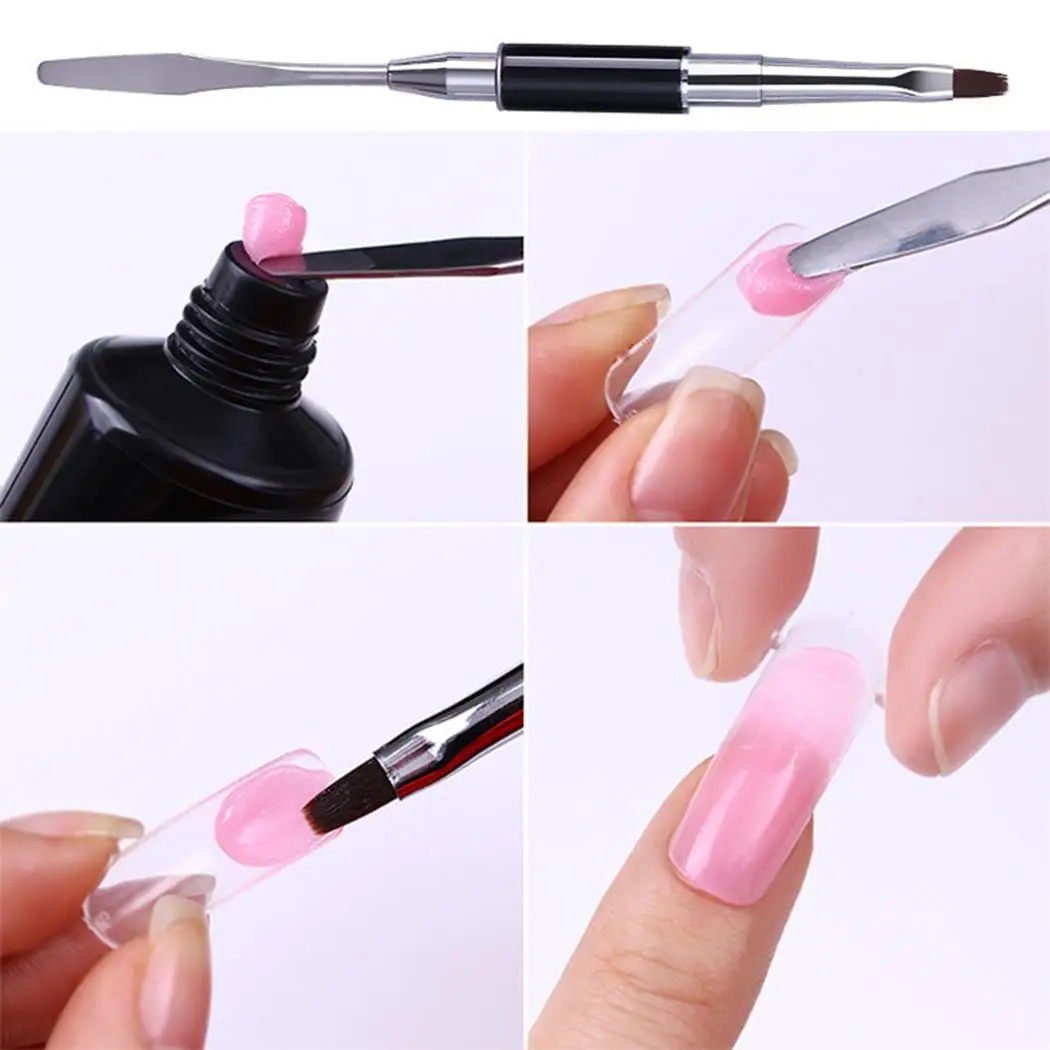Brush Head Handle Liner Poly Tools Gel Nailbrush Nail Pen Pens with Home UV Salom etc Use Double Art | Красота и здоровье