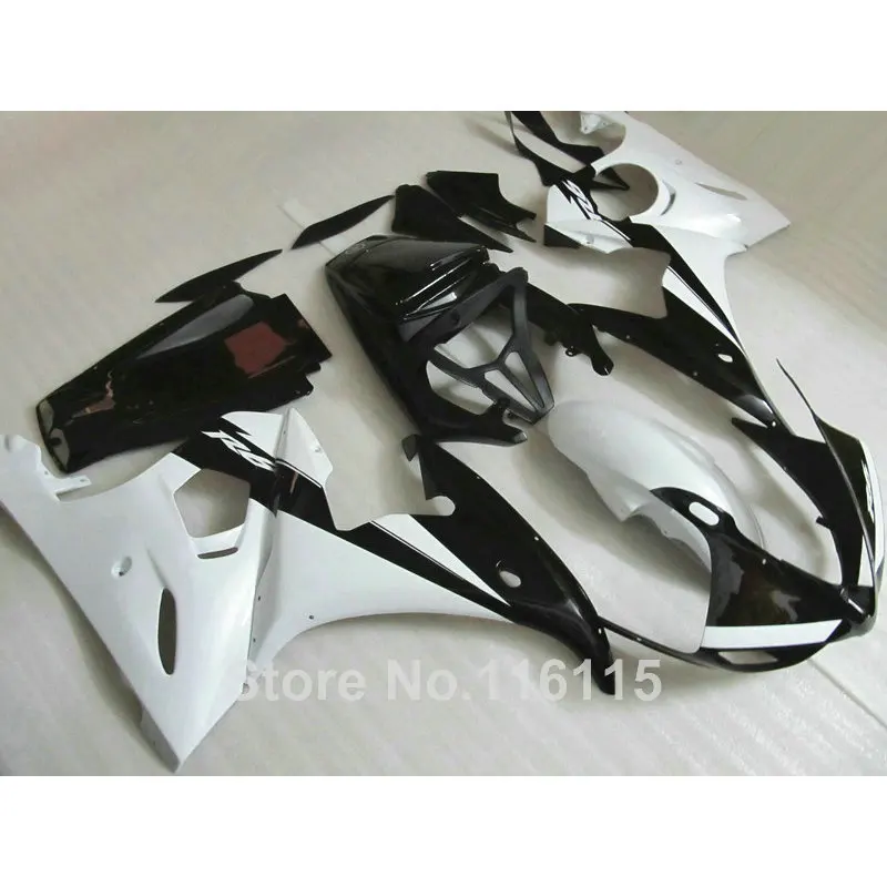 Комплект обтекателей из АБС-пластика для YAMAHA R6 2003 2004 2005 черный белый YZF 03 04 05