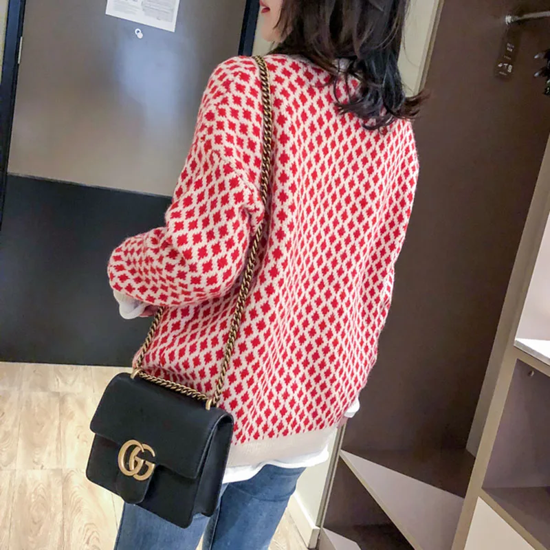 Loose Knitted Sweater Cardigan Women With Button Knit Ladies Oversize Sweaters Long Sleeve Warm 2019 Spring Knitwear Korea |