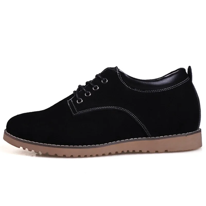 JC164 Casual Comfortable Cow Suede Leather Elevated Shoes with Hidden Insoles Height Increasing 5CM for Men | Обувь