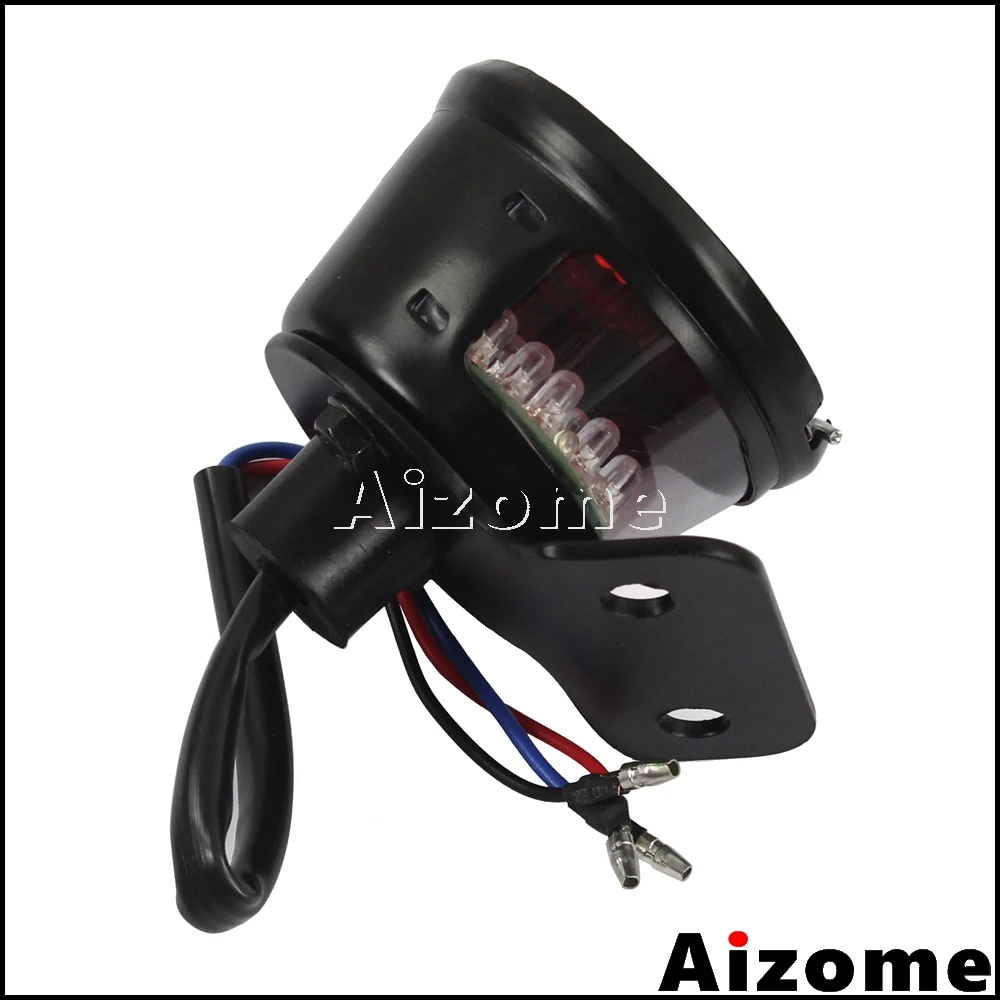Motorcycle LED &quotSTOP&quot Miller Tail Light Number Plate Rear Lamp Brake Stop For Harley Triumph Custom Bobber Cafe Racer |