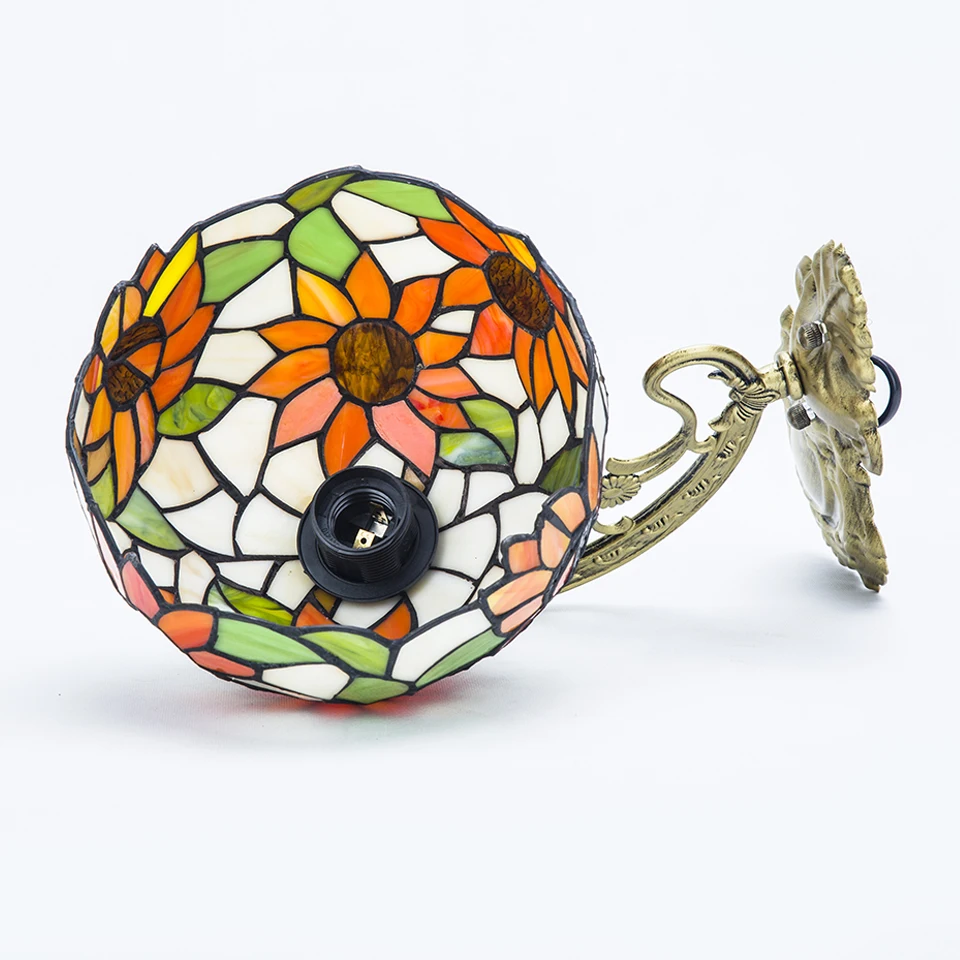 Dia.20cm Mirror Bathroom Bedroom Bedside Glass Wall Lamp Balcony Sunflower Porch Corridor Lighting Free Shipping | Лампы и освещение