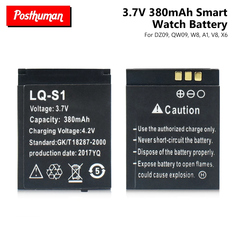 Полимерная батарея запасная батарея 380mAh 3,7 V запасная батарея для DZ09 Смарт-часы Li-Po литий-ионная аккумуляторная батарея