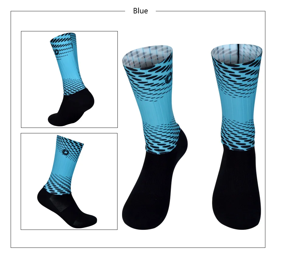 Blue-black Darevie велосипедный носок s Противоскользящий велосипедный носок высокоскоростной Аэро велосипед дышащие мужские носки гоночный велосипед носки для горного велосипеда - Цвет: Blue-black