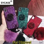 Чехол SY для huawei P20 mate 20 Pro Lite Nova 2S 3 3i 3E, чехол для телефона из эпоксидной смолы, Модный Зеленый Фиолетовый Стразы, мягкий чехол