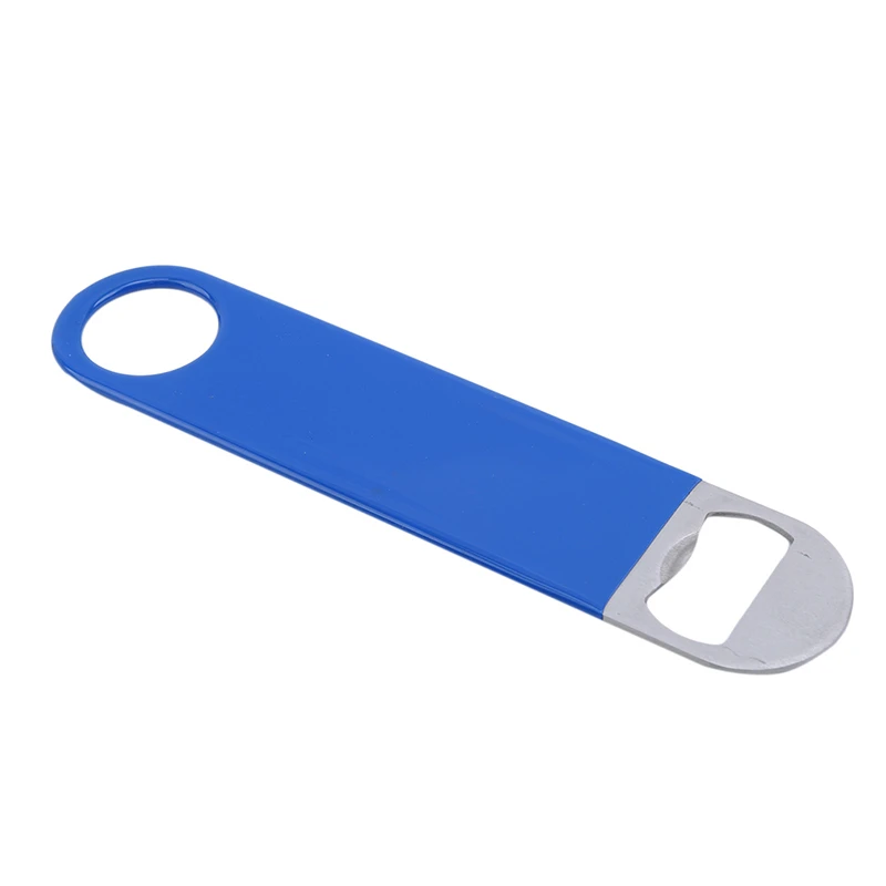Blue Новая нержавеющая сталь открывалка для бутылок пива лезвие для удаления скорости прочный плоский пивной консервооткрыватель панель для удаления лезвия кухонный инструмент - Цвет: Blue