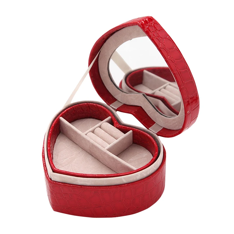 PU Leather Makeup Organizer Women Jewellery Earring Necklace Ring Display Box Female Portable Travel Cosmetics Case Accessories