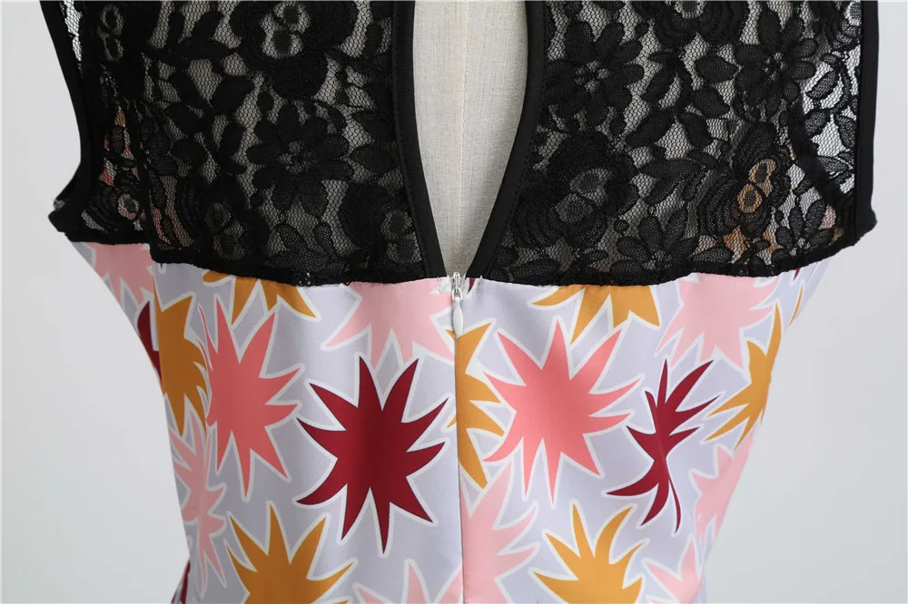 BacklakeGirls Printing Flower Satin Cocktail Dresses Sleeveless Cocktail Dress Colorful Knee Length With Sashes