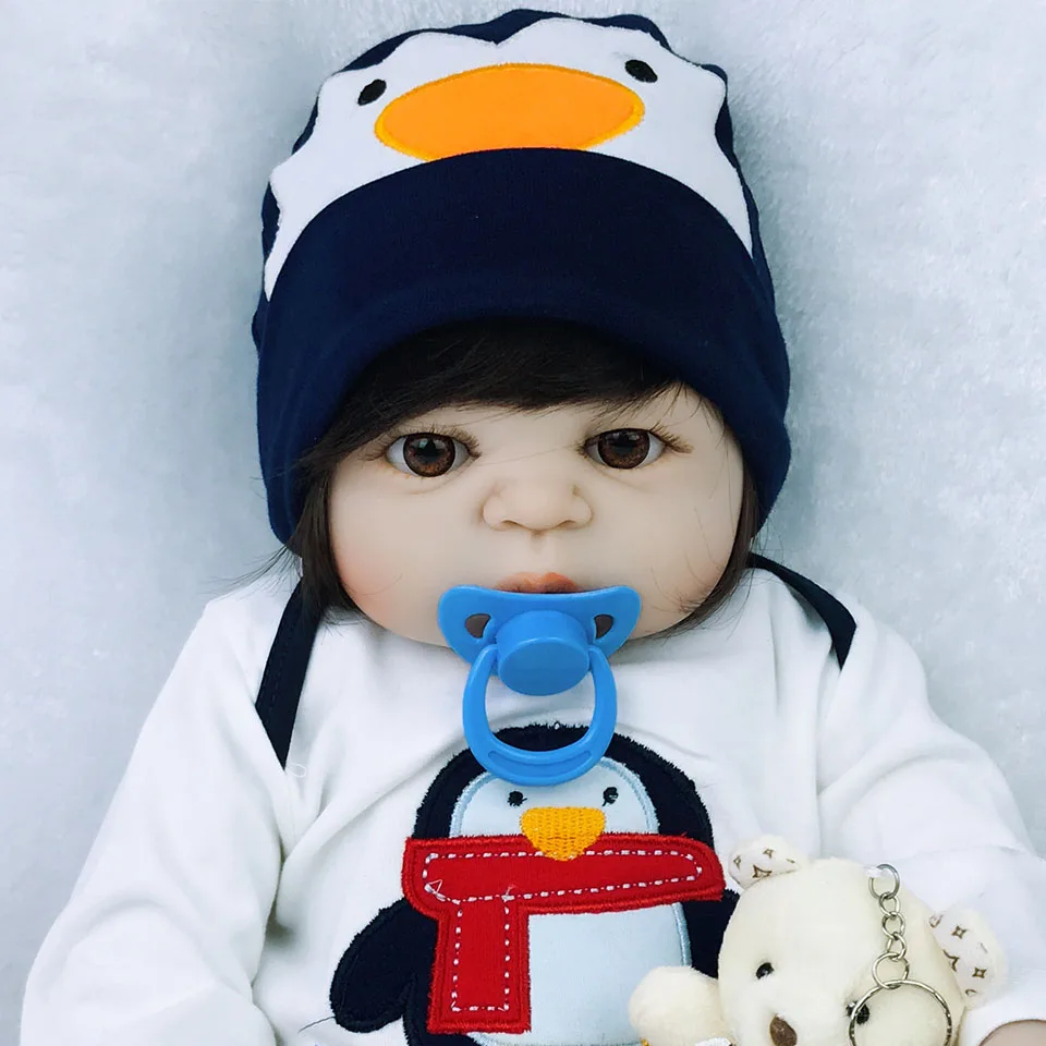 57 см Силиконовая виниловая Кукла Reborn для маленьких мальчиков игрушки 23 дюйма