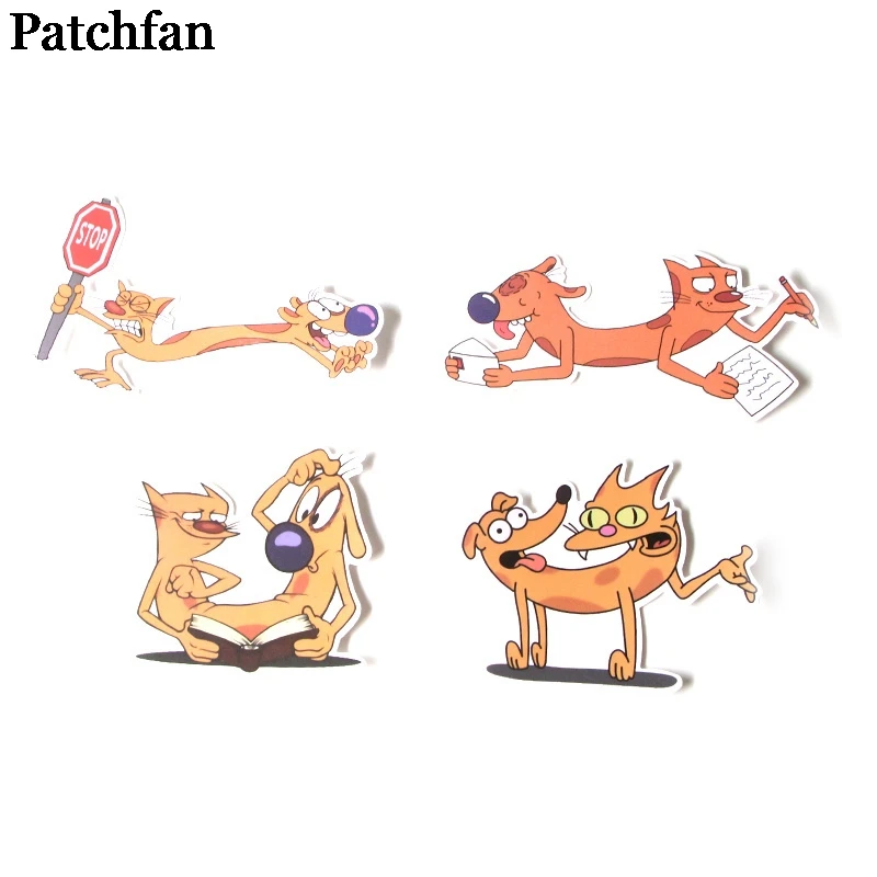 Patchfan 14 шт. наклейки Catdog для скрапбукинга, ноутбука, скейтборда, мотоцикла, украшения дома, наклейки на стену автомобиля, значки A2007