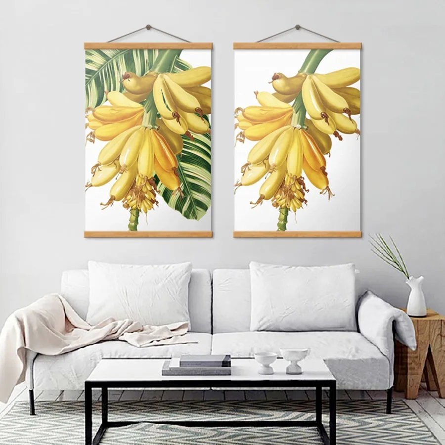 

Nordic Simple Banana Pineapple Fruit Painting Fresh Canvas Prints for Kitchen Decoration Wall Art Poster Modular Pictures