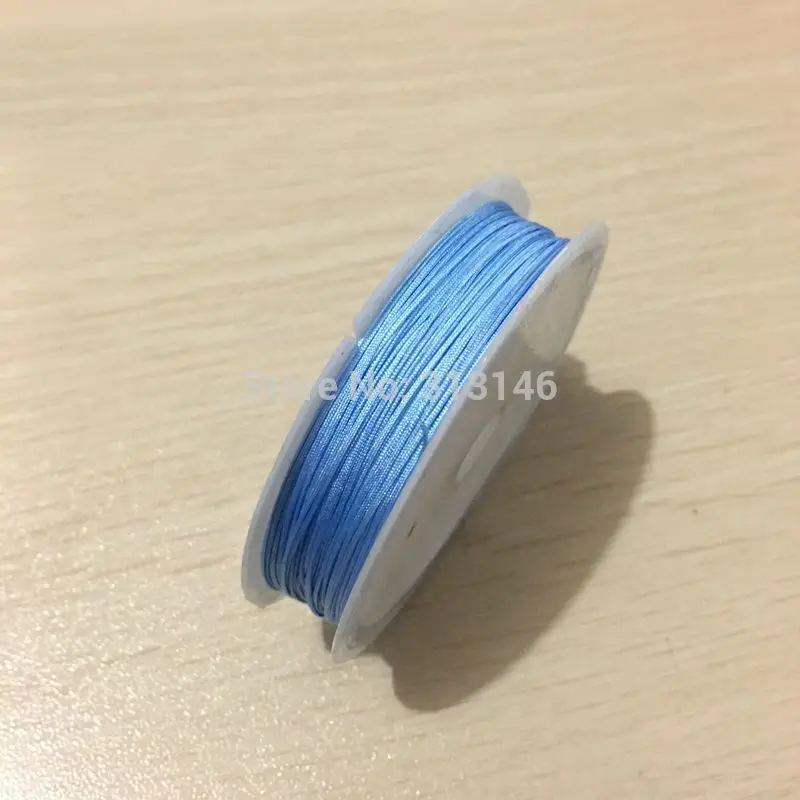 Sky Blue 0,4 мм, 10 м/рулон, китайский нейлоновый шнур для бисероплетения, плетеная проволока Kumihimo, сделай сам, для изготовления ювелирных изделий, Шамбала, веревка макраме - Цвет: Sky Blue