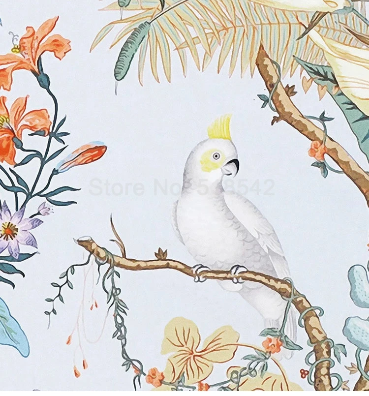 Custom 3D Photo Wallpaper European Style Flower Bird Pastoral Mural Living Room Bedroom Background Wall Decor Painting Wallpaper