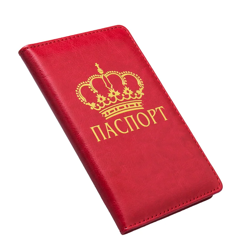 Обложка для паспорта с надписью Crown мужчин и женщин|Держатели карт пропусков| |